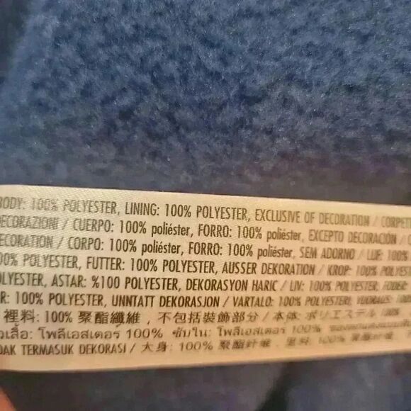 Disney Parks Unisex Adult Blue Poly Fleece w Mickey Embroidery Zip Front Jacket - Picture 11 of 12